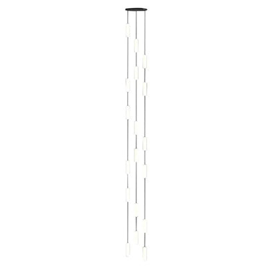 White Long Tube Multi Light Staircase Chandelier - Cyran Lamps