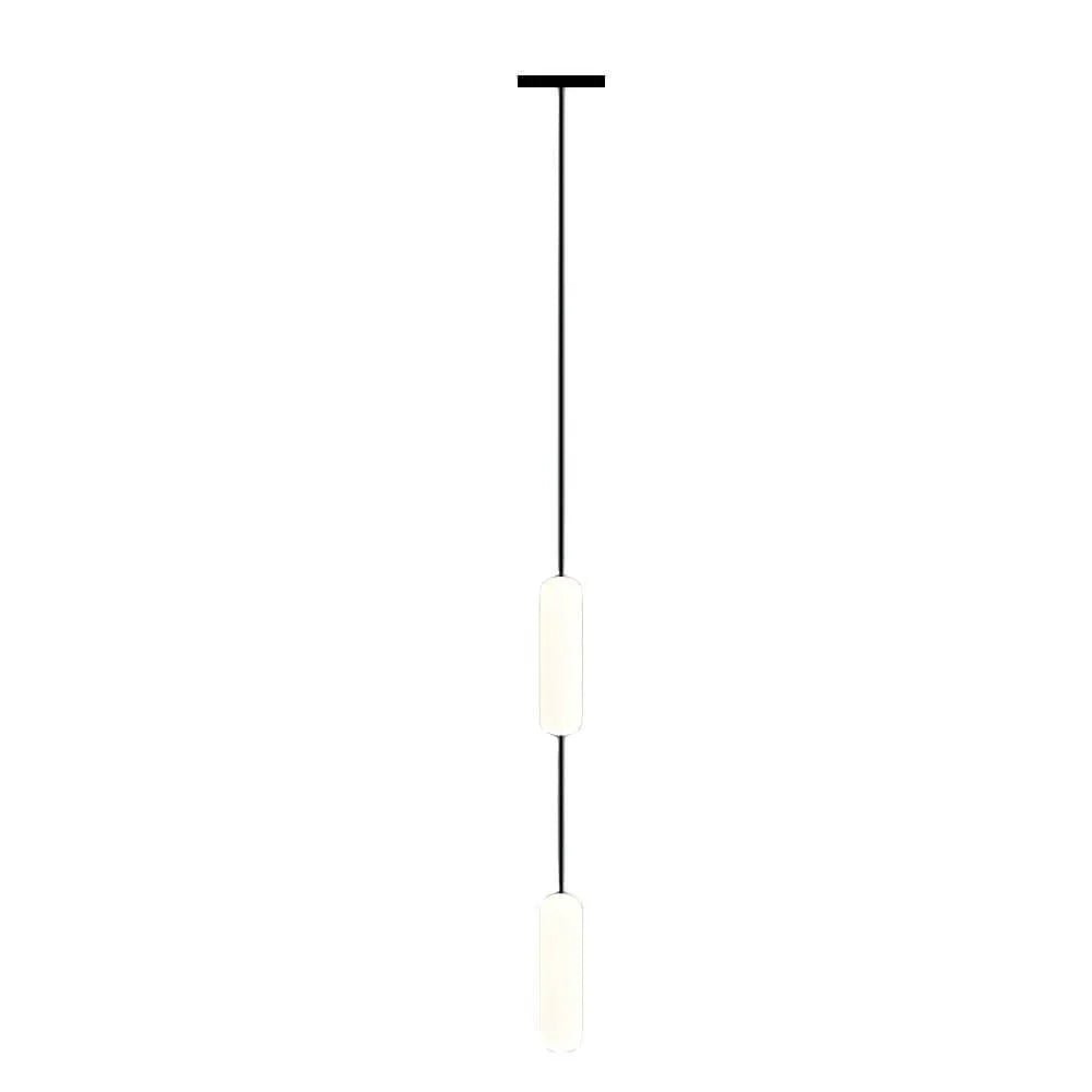 White Long Tube Multi Light Staircase Chandelier - Cyran Lamps