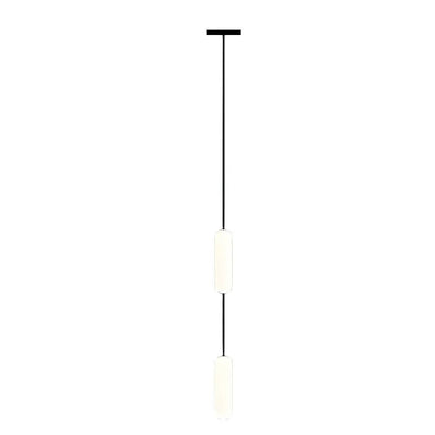 White Long Tube Multi Light Staircase Chandelier - Cyran Lamps
