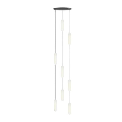 White Long Tube Multi Light Staircase Chandelier - Cyran Lamps