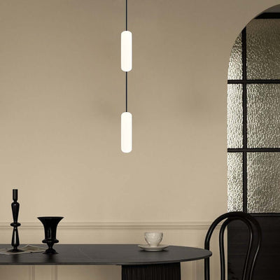 White Long Tube Multi Light Staircase Chandelier - Cyran Lamps