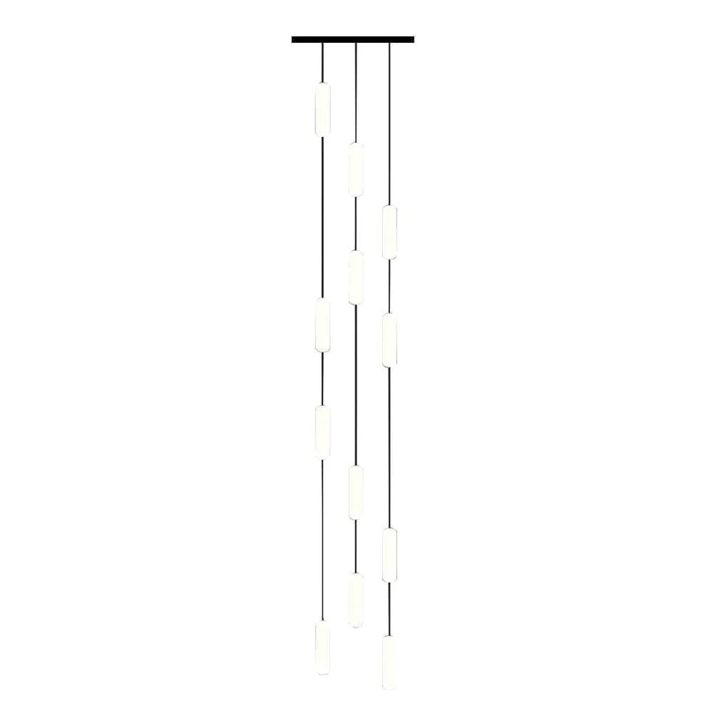 White Long Tube Multi Light Staircase Chandelier - Cyran Lamps