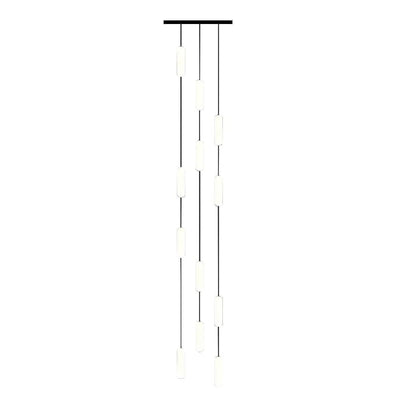 White Long Tube Multi Light Staircase Chandelier - Cyran Lamps