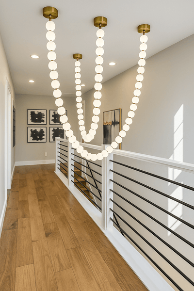 X - Pearl Necklace Chandelier - cyranlamps