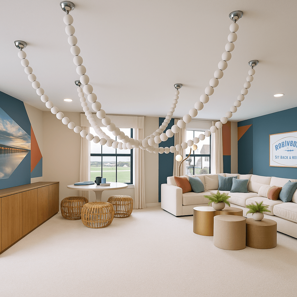 X - Pearl Necklace Chandelier - cyranlamps