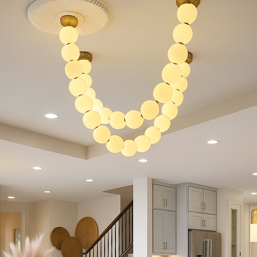 X - Pearl Necklace Chandelier - cyranlamps
